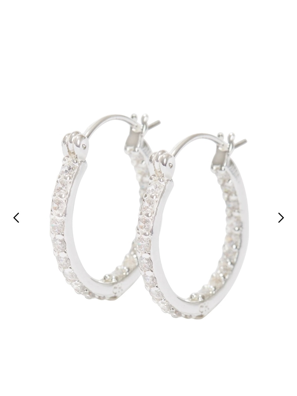 Crystal Haze Women Rare Limited Edition Mini Serena Hoop Earrings Silver MSRP 68